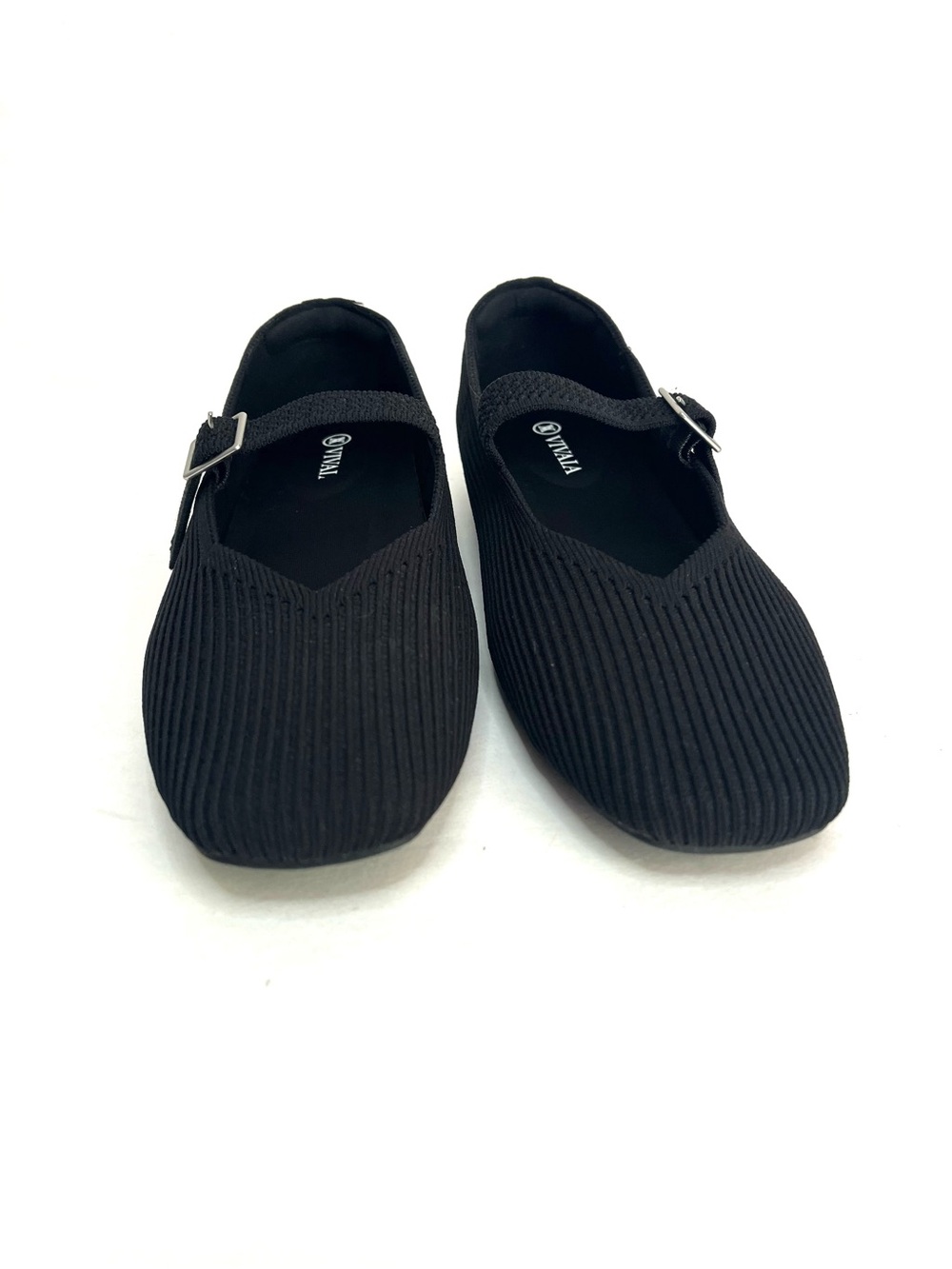 Vivaia Margot Mary Jane Square-Toe Flats in Black - Sz EU39/US8 - Picture 6 of 9
